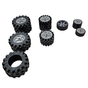 K'NEX Tires Wheels Mixed Bulk Lot Small Medium Large Replacement Parts KNEX